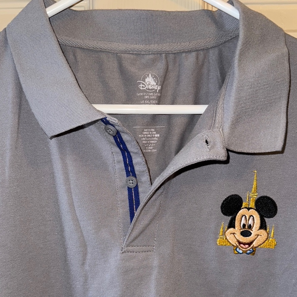 Disney Gray Polo Shirt with Mickey Mouse - Picture 4 of 5